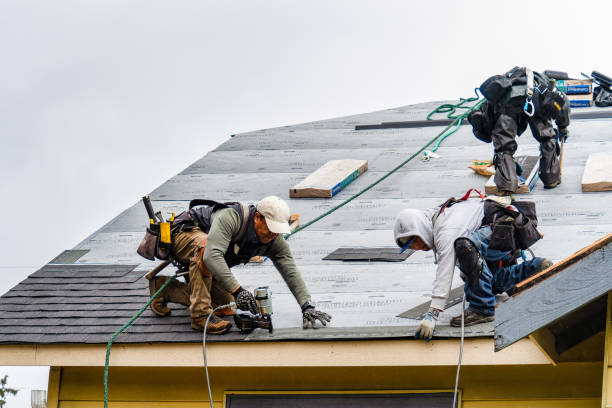 Professional Gutter Installation technician working in Minnetonka Beach, MN